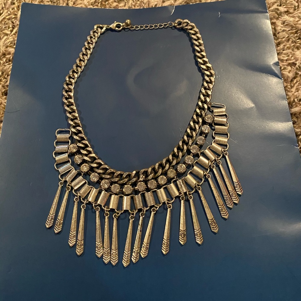 Statement Necklace Silver - image 2